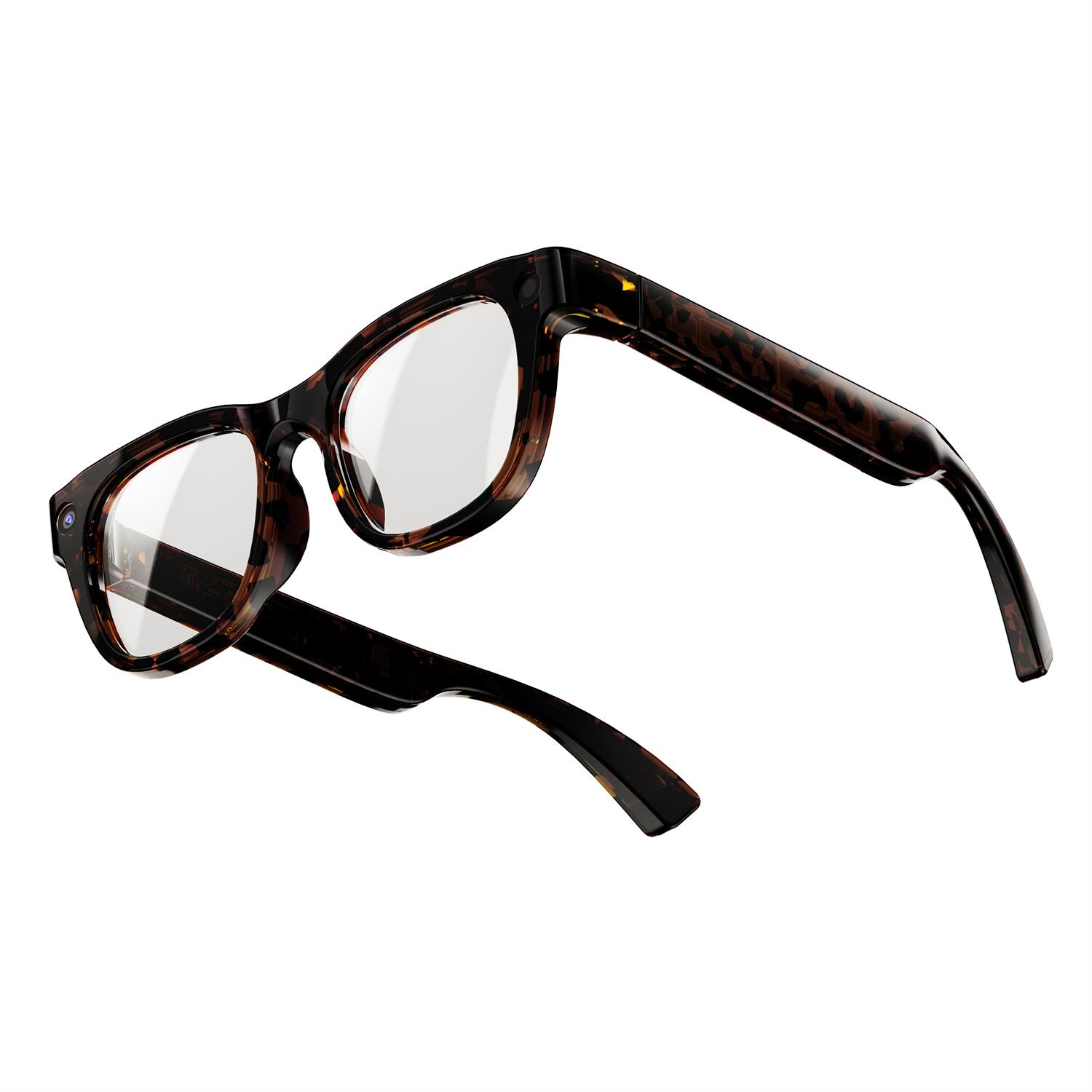 Left. PRIMEPLUS - AI Smart Glasses 13MP Video Recording Video/Audio Call Smart Translation Fashion Tortoiseshell Sunglasses+ Photo Glasses - Tortoiseshell.