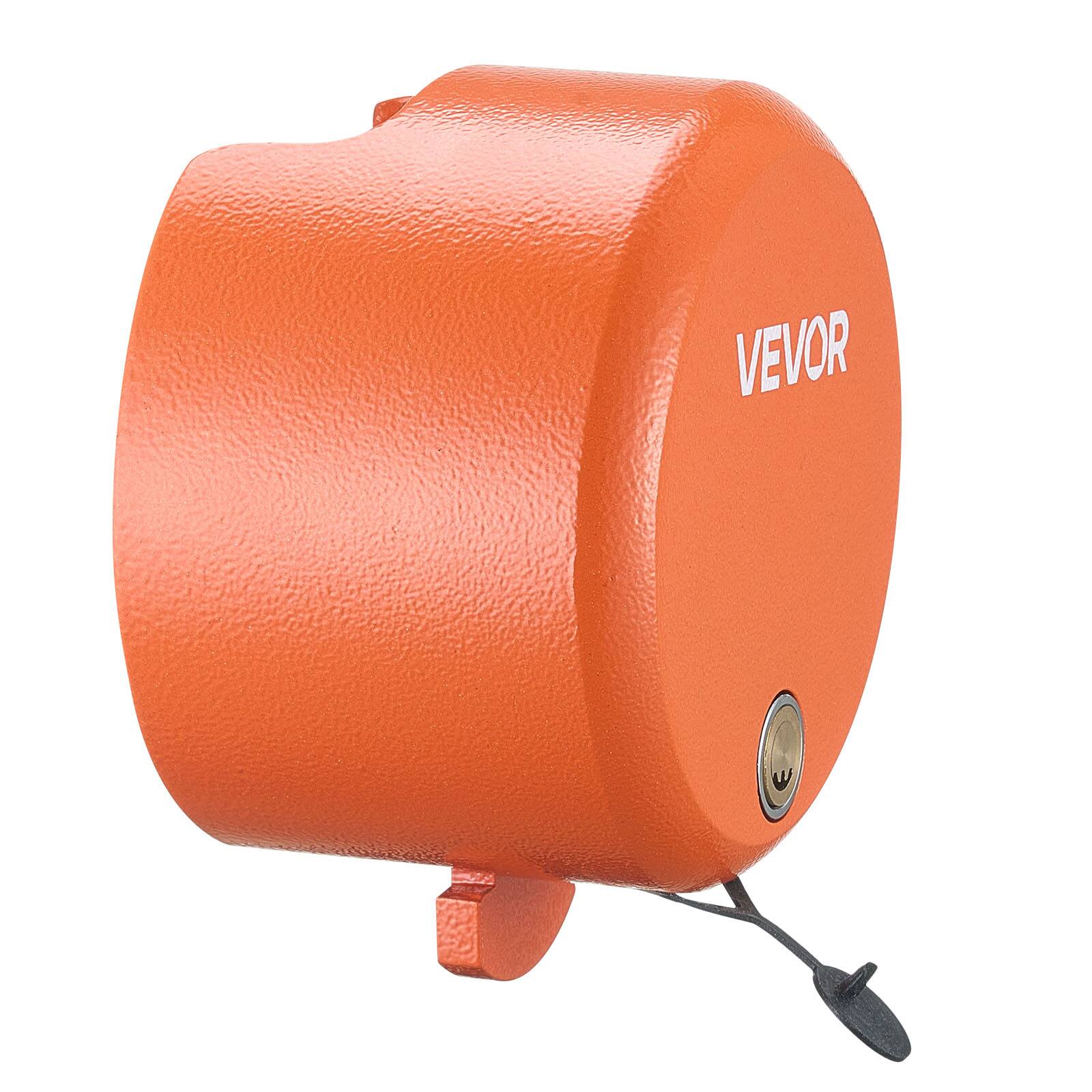 Alt View 5. VEVOR - Trailer Lock, Fits 1-7/8, 2 & 2-5/16-Inch Straight Tongue Ball Couplers, Heavy Duty Hitch Lock with 4 Keys Secures - Orange.