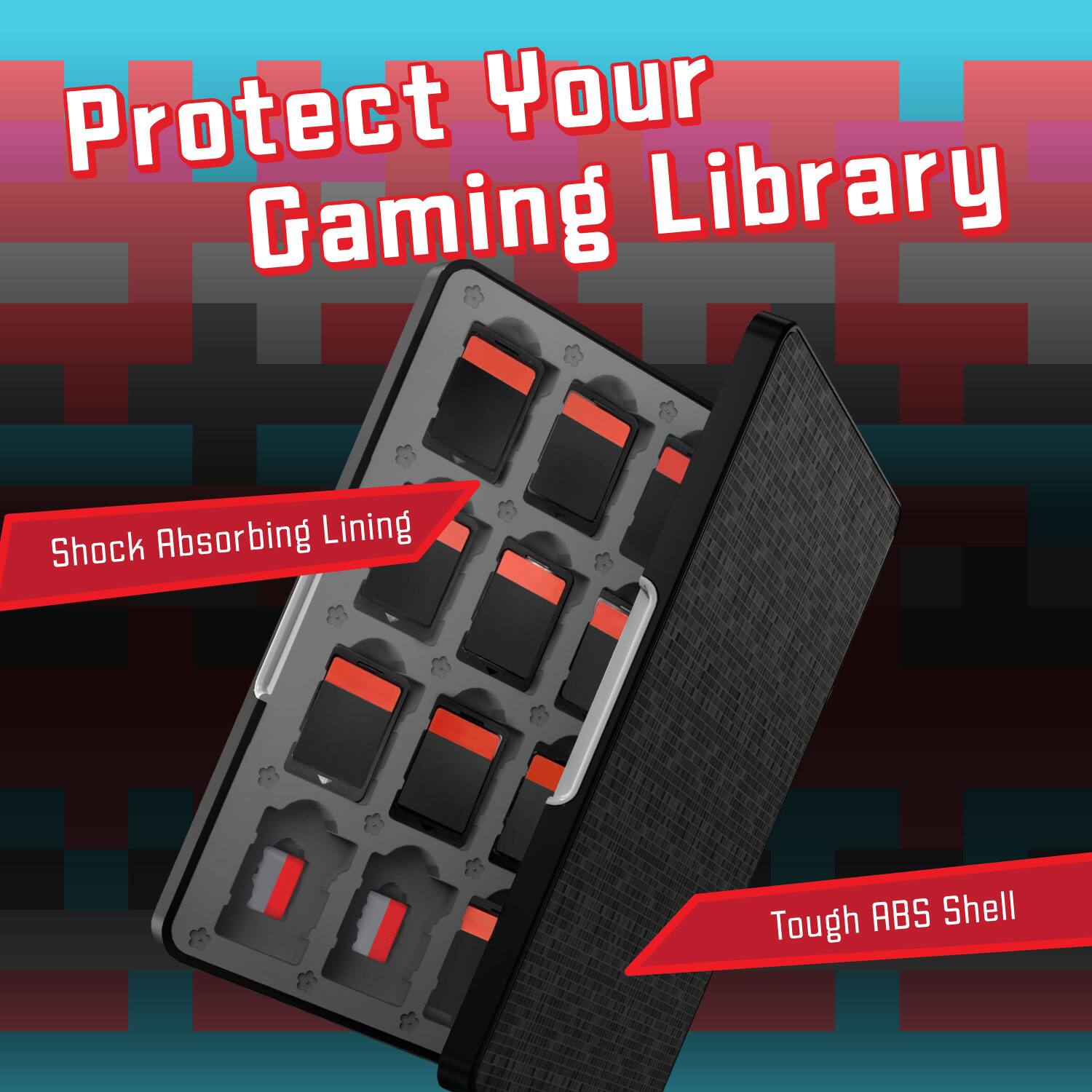 Protect Your Gaming Library

Shock Absorbing Lining

Tough ABS Shell