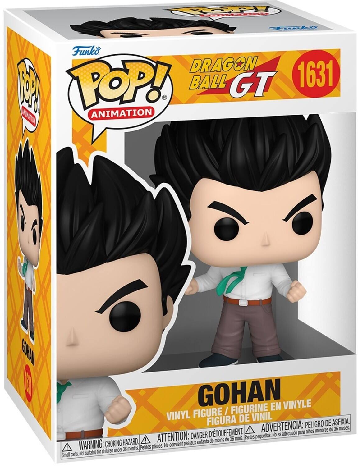 P Funko Pop! Animation Dragon Ball GT 1631 Gohan en Vinyle Figure / Figurine Vinyl Figura de Vinil Peligro de asfixia. D'touffement. Advertencia: niños menores de 36 meses. DANGER: choking hazard. ATTENTION: children under 36 months. Partes pequeas. WARNING: No es adecuado para enfants de moins de 36 mois. Small parts. Not suitable for Petites pieces. Ne convient pas aux