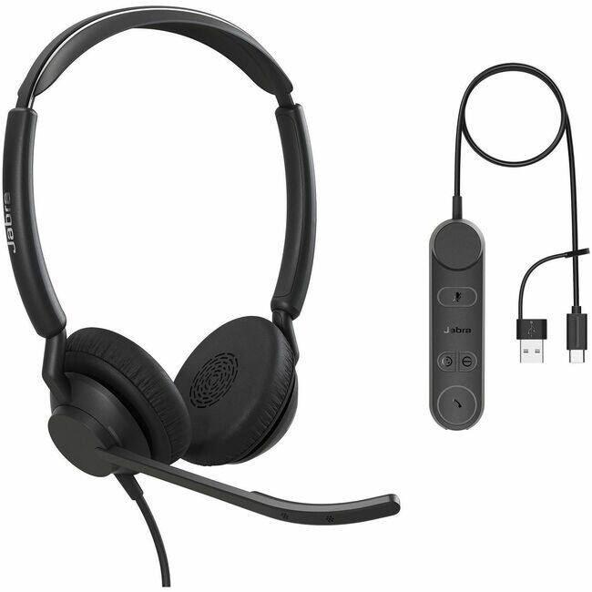 Jabra - Engage 50 II Headset - Stereo - USB Type A, USB Type C - Wired - 50 Hz to 20 kHz - Over-the-head, On-ear - Red