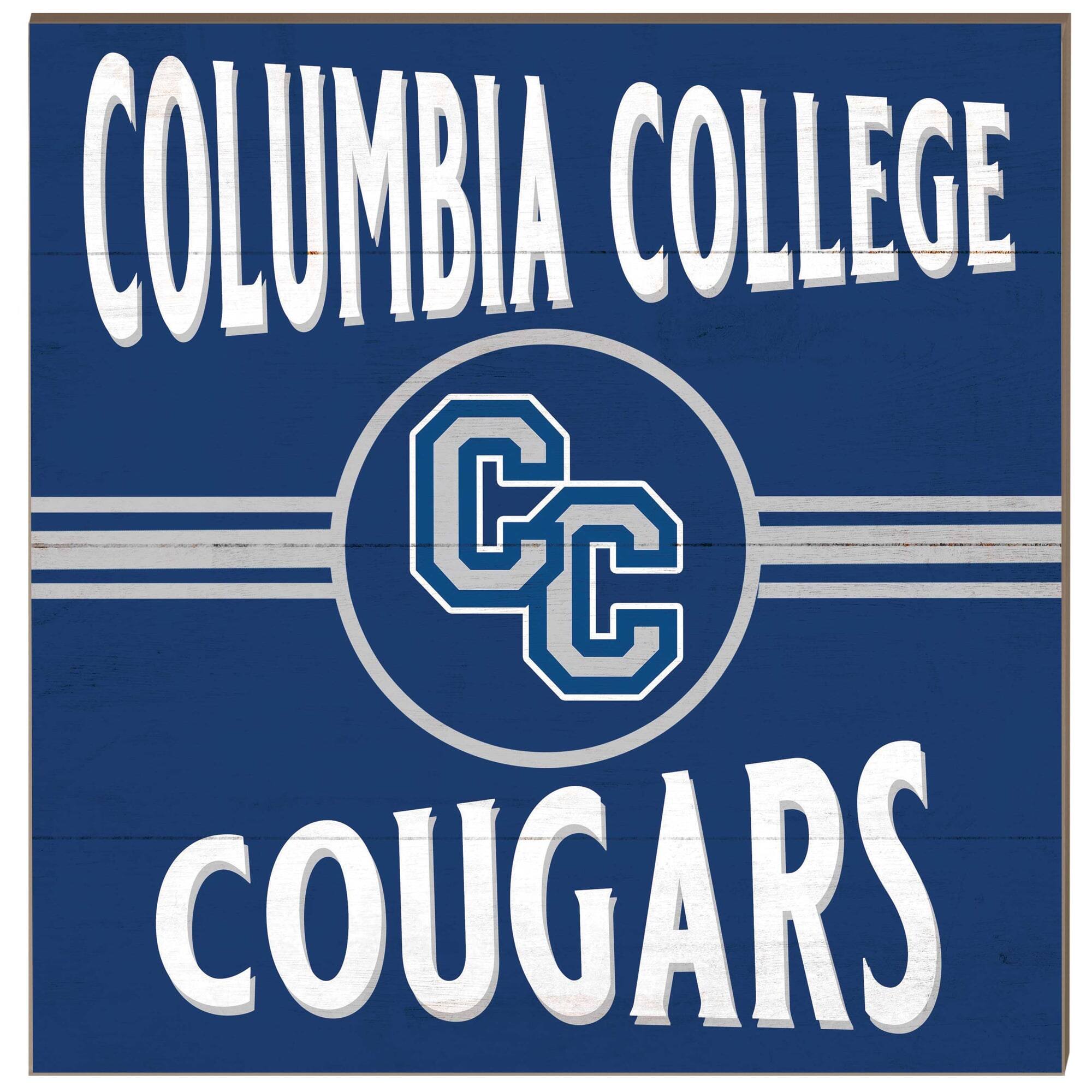 Columbia College of Missouri Cougars 10'' x 10'' Retro Team Sign
