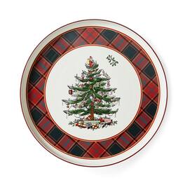 Spode - Christmas Tree Tartan Lazy Susan 360-Degree Turntable - Multi-Color - Multicolored