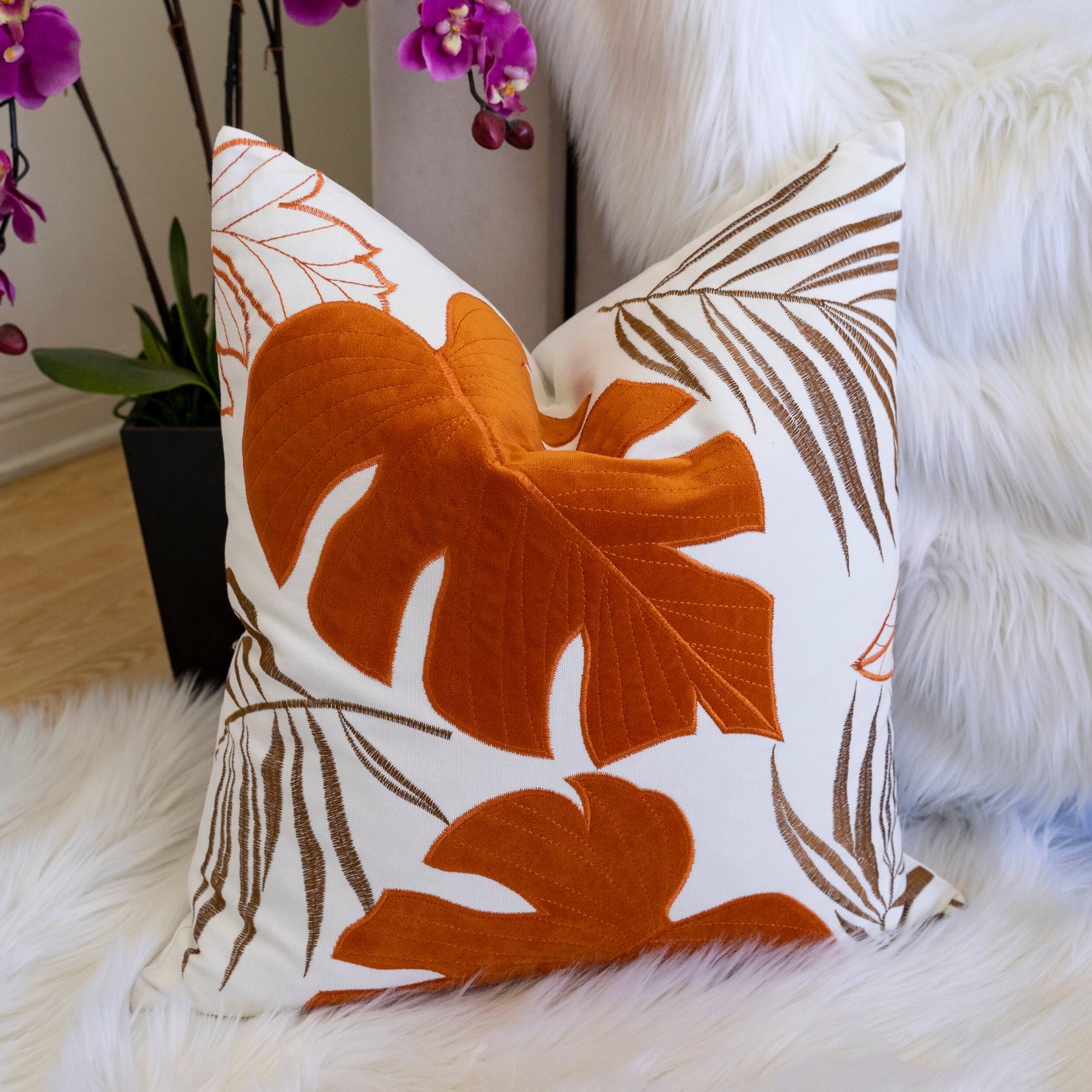 Alt View 2. TinyHomie - Autumn Vibes Leaf Accent Pillow - Blue.