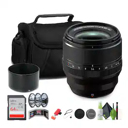 Bundle - Fujifilm - XF 56mm f/1.2 R WR Lens, 64GB Extreme PRO UHS-I SDXC Memory Card - Black