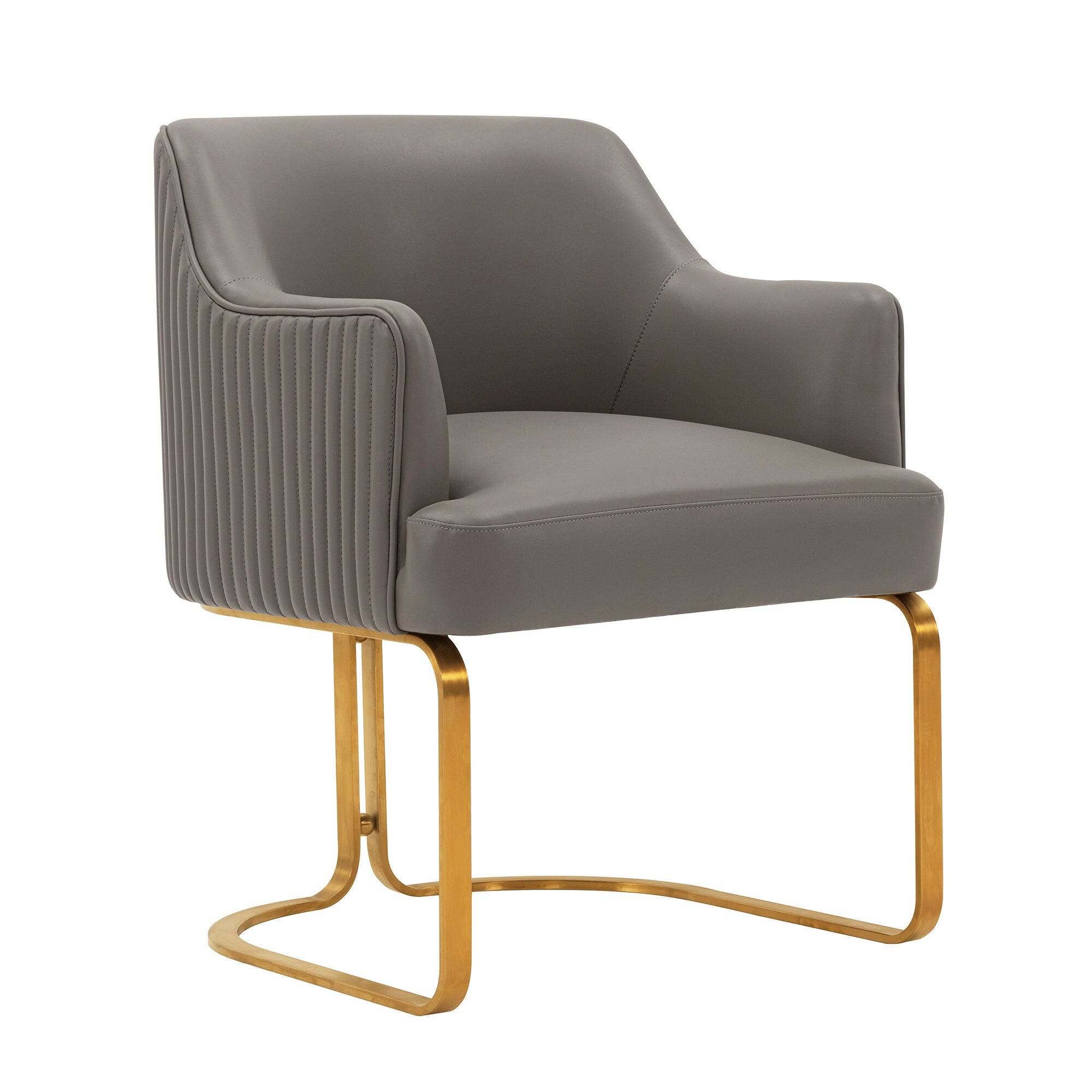 Alt View 6. Manhattan Comfort - Raya Modern Wood Vegan Leather Dining Chair - Taupe.