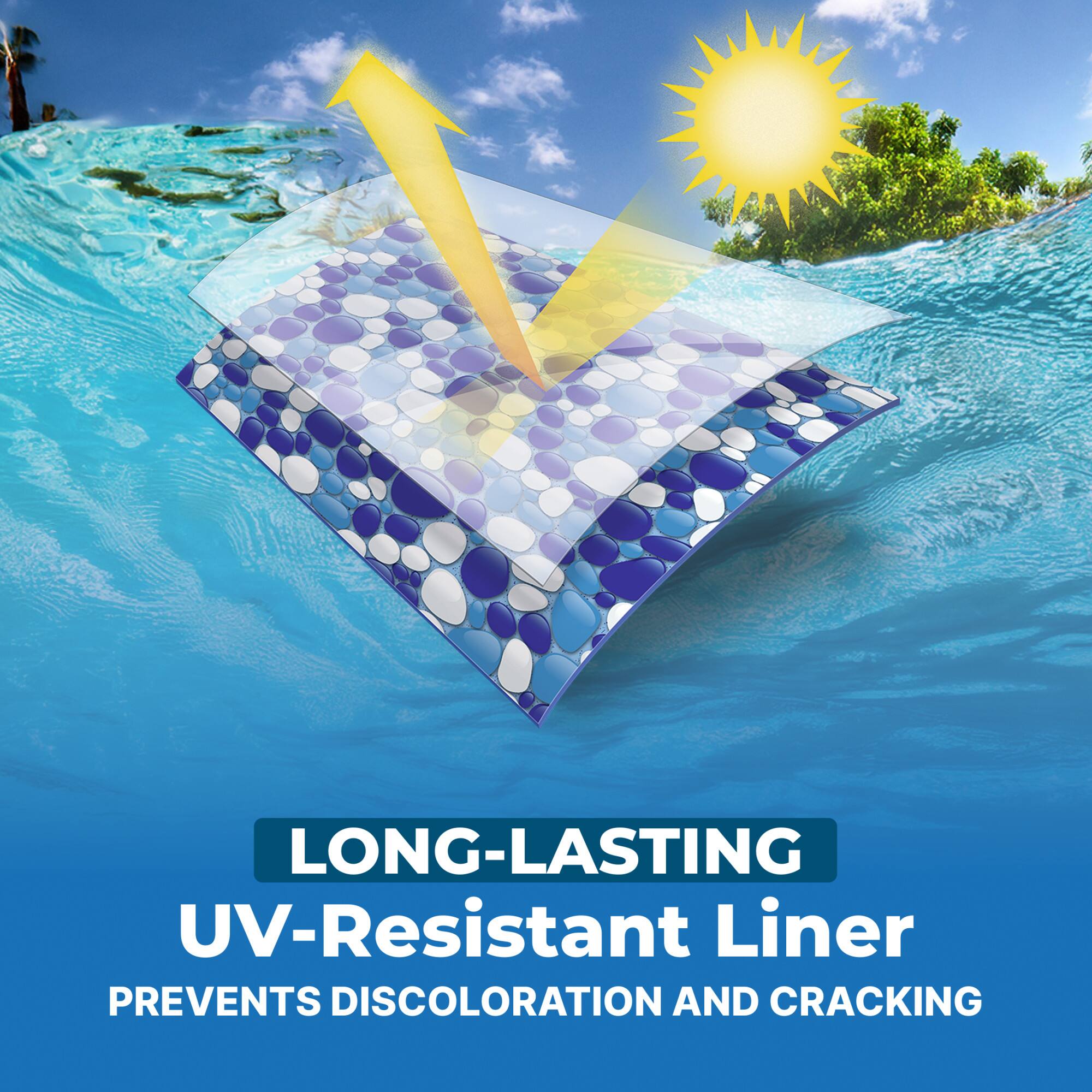 LONG-LASTING UV-Resistant Liner PREVENTS DISCOLORATION AND CRACKING