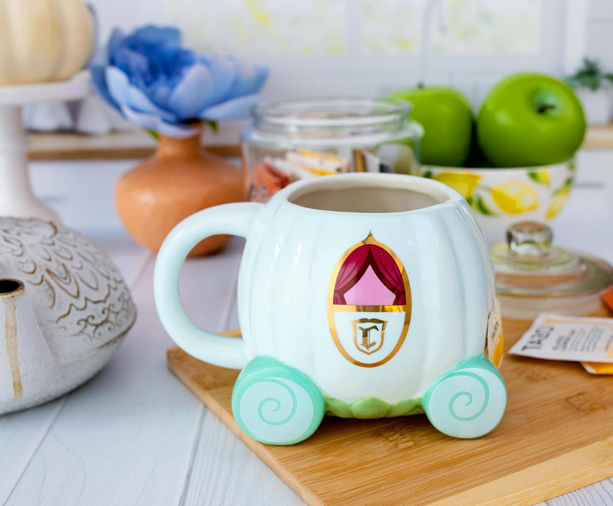 Alt View 3. Disney - Disney Cinderella Coach 3D Sculpted Ceramic Mug | Holds 20 Ounces - Blue.