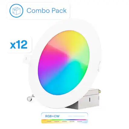 RGB+CW LIGHT APPEARANCE 2700K - 3000K 4000K 5000K 6500K day light Combo Pack x12