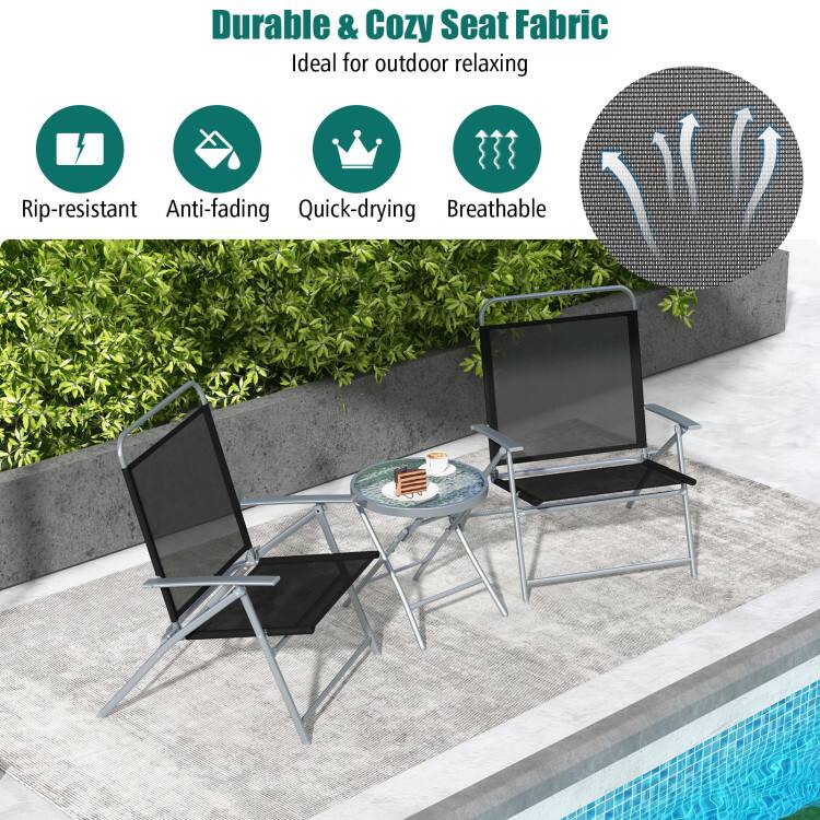 Durable & Cozy Seat Fabric  
Ideal for outdoor relaxing  
Rip-resistant  
Anti-fading  
Quick-drying  
Breathable