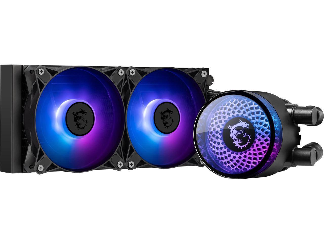 Alt View 3. MSI - MSI MAG Coreliquid A12 240 - 240mm AIO ARGB CPU Cooler - LGA 1700/1851, AM5/AM4, Black - Black.