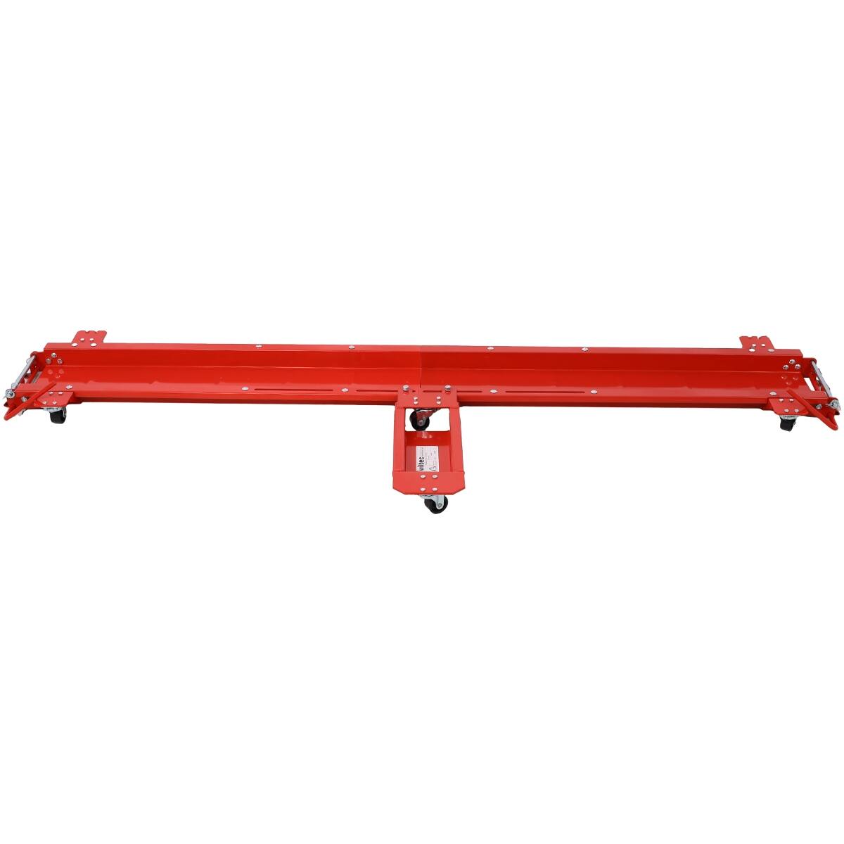 Left. Ropilly - Ropilly 1250 lb Motorcycle Dolly Steel Garage Motorcycle Mover with Loading Ramp and 6 Swivel Casters - Red.