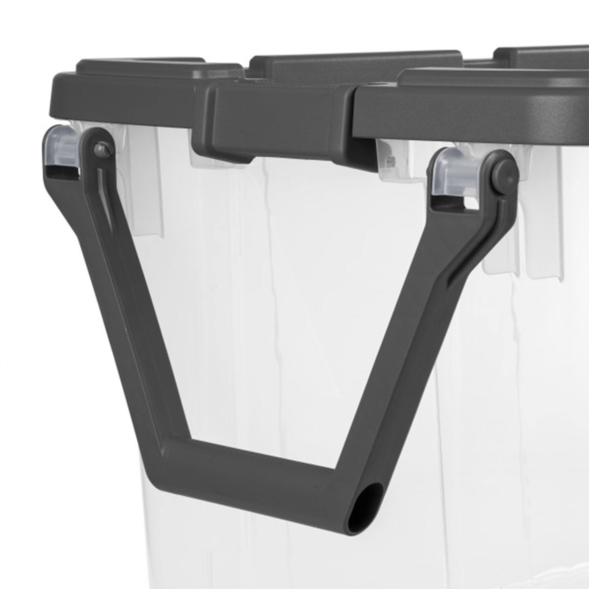 Alt View 5. Sterilite - Sterilite 160 Qt Latching Stackable Wheeled Storage Box Container w/ Lid, 2 Pack.