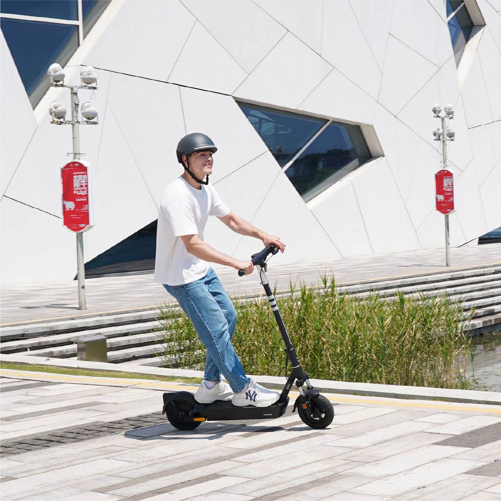 Alt View 34. OKAI - Neon Ultra ES40 Dual-Suspension Electric Scooter w/ 43.5 Miles Max Operating Range & 24 mph Max Speed - Black.