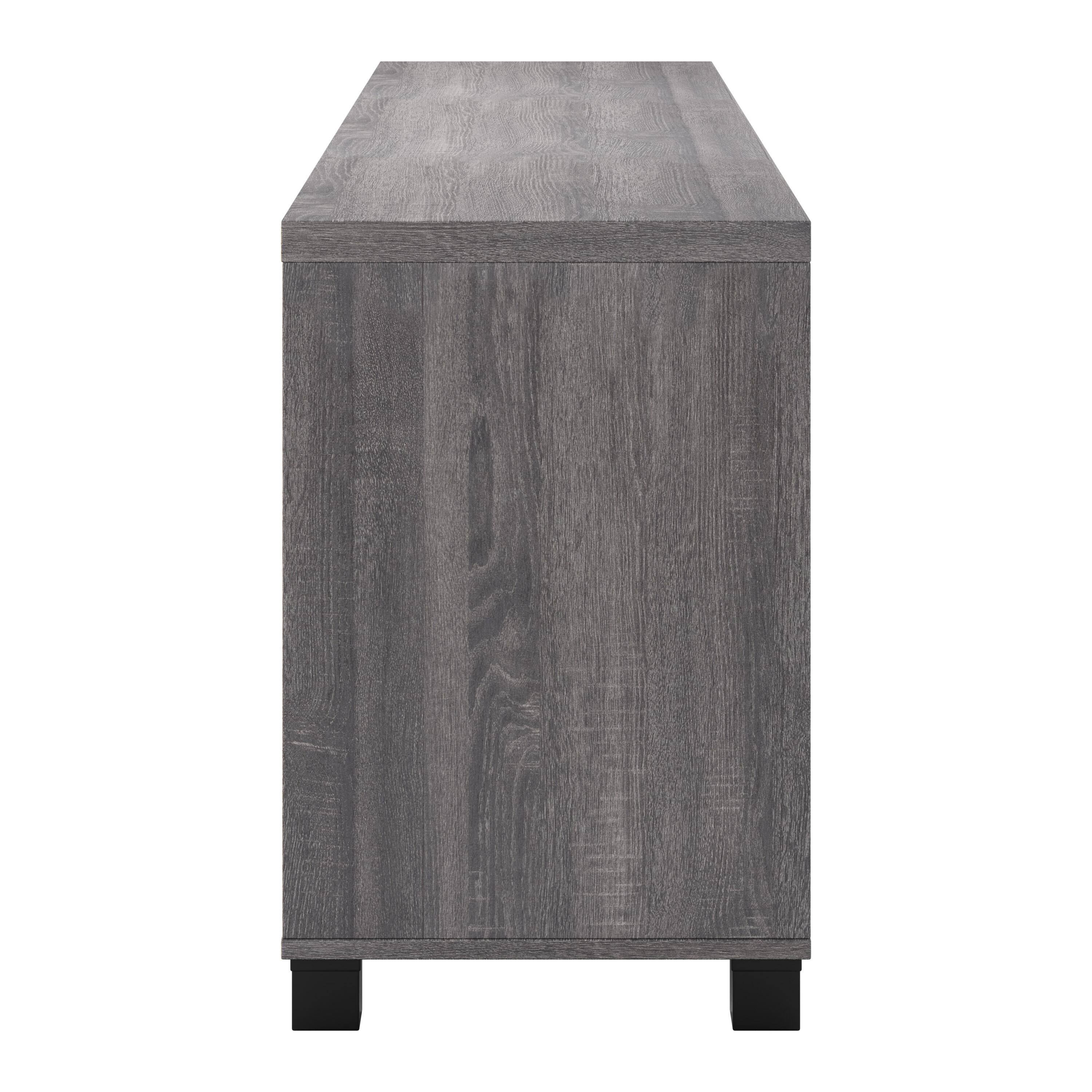 Angle. CorLiving - Virlomi Collection TV Stand with Cabinets for Most TVs up to 85" - Dark Gray.