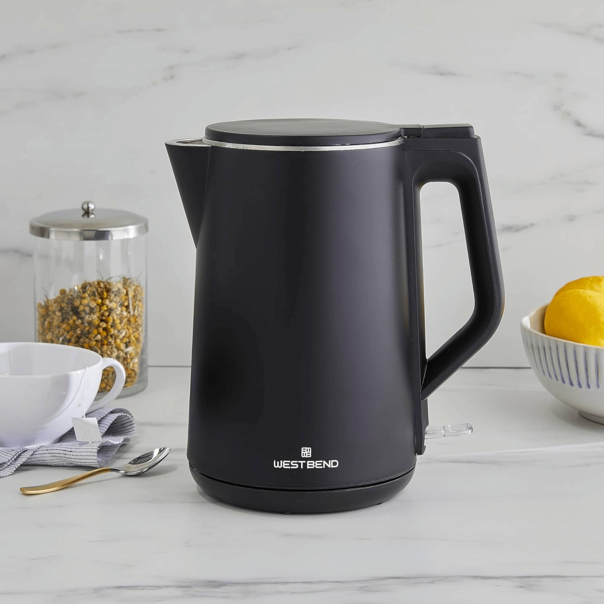Alt View 1. WestBend - 1500W 1.5L Cordless Kettle with Stainless Interior - Black.