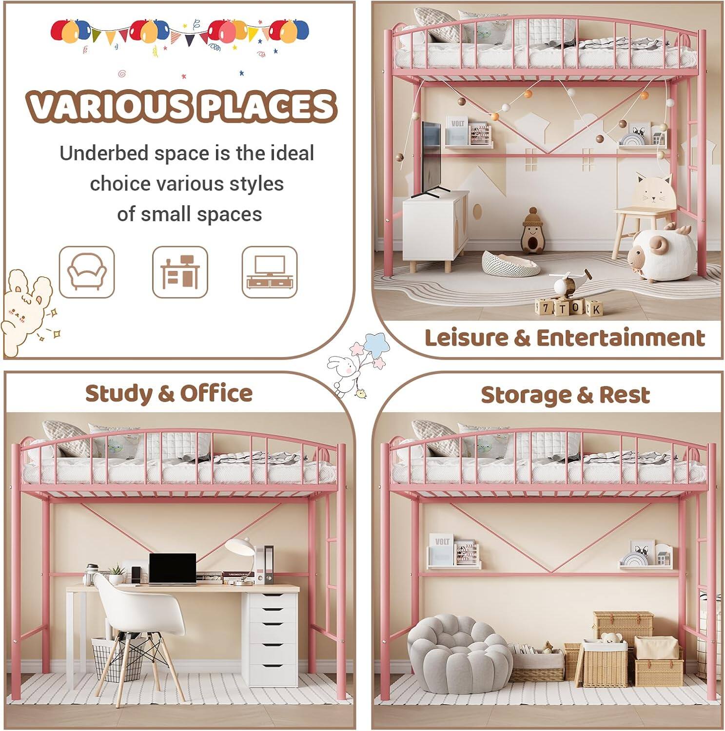 VARIOUS PLACES  
Underbed space is the ideal choice for various styles of small spaces

Leisure & Entertainment

Study & Office

Storage & Rest