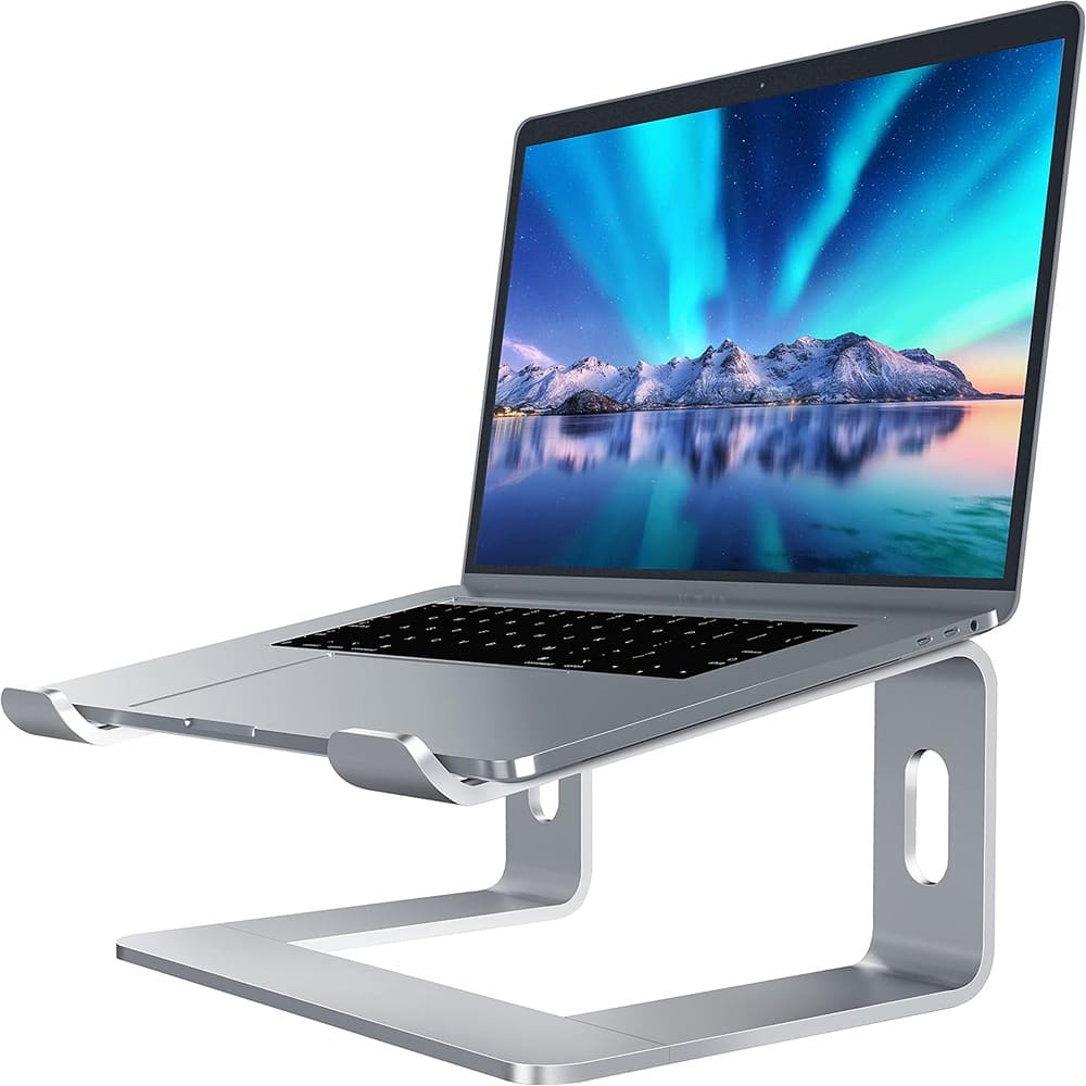 ACJPR - Aluminum Laptop Stand, Ergonomic Computer Riser for Desk, Silver - Color: A-Silver Size: For 10 to 15.6 Inches Laptop