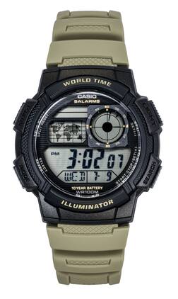 Casio - Standard Digital Resin Strap Quartz AE-1000W-5AV 100M Men's Watch - Black