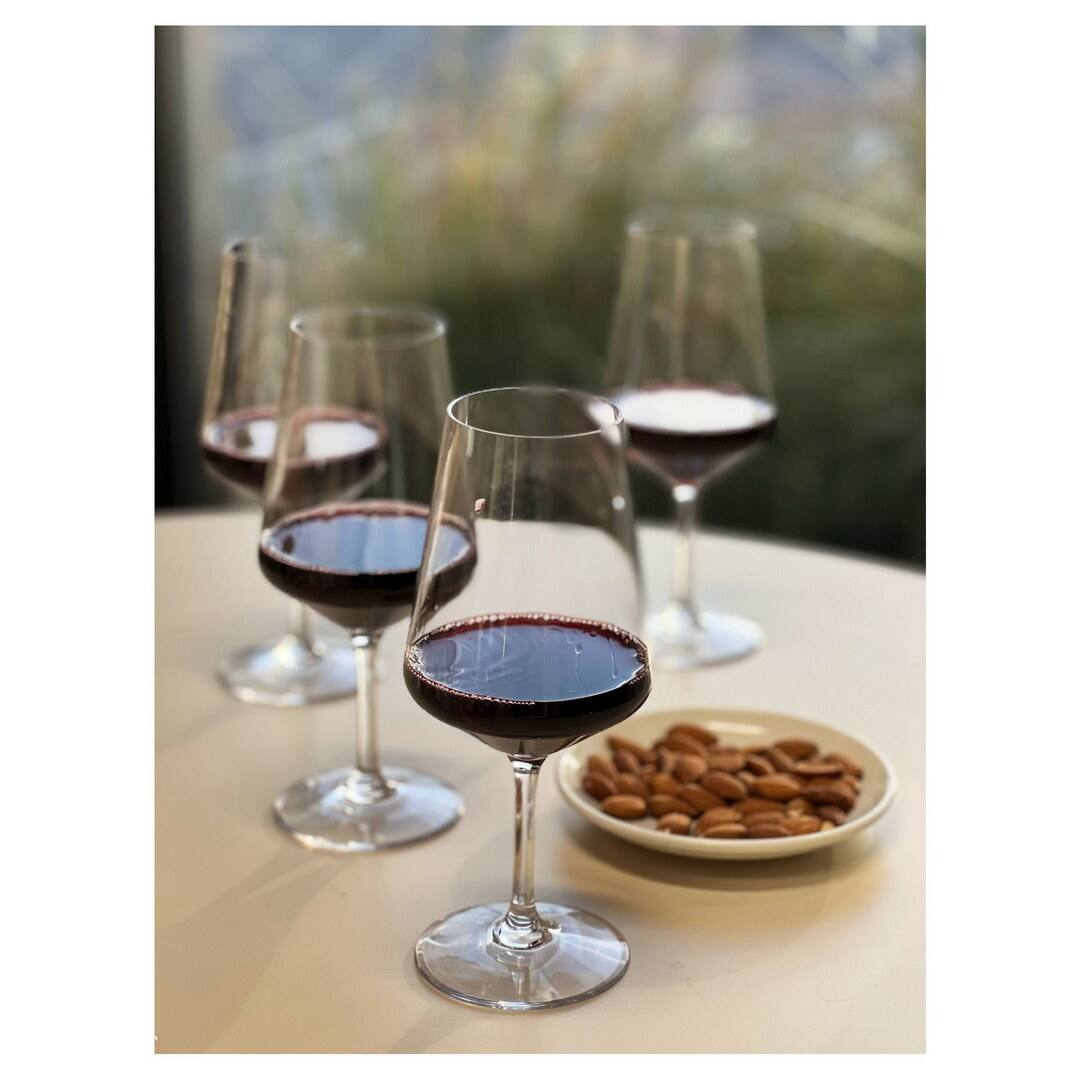 Front. APRILSOUL - Plastic Wine Glasses Set of 4 BPA Free Tritan Lexington Unbreakable Red White Wine Glasses - white.