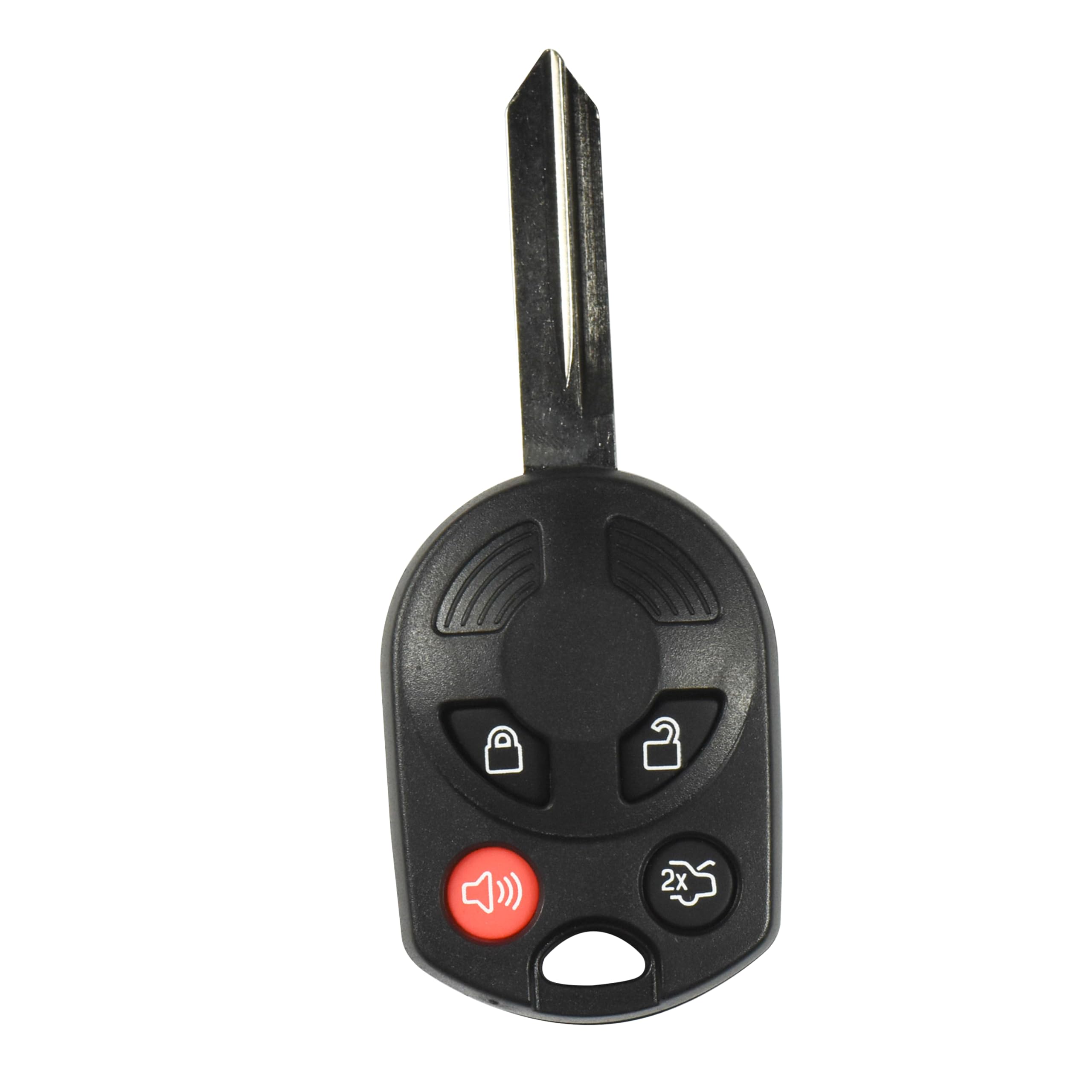 Alt View 1. HQRP - 4-Button Remote Key Fob Shell Case with Uncut Blade for Ford Escape 2009 2010 - Black.
