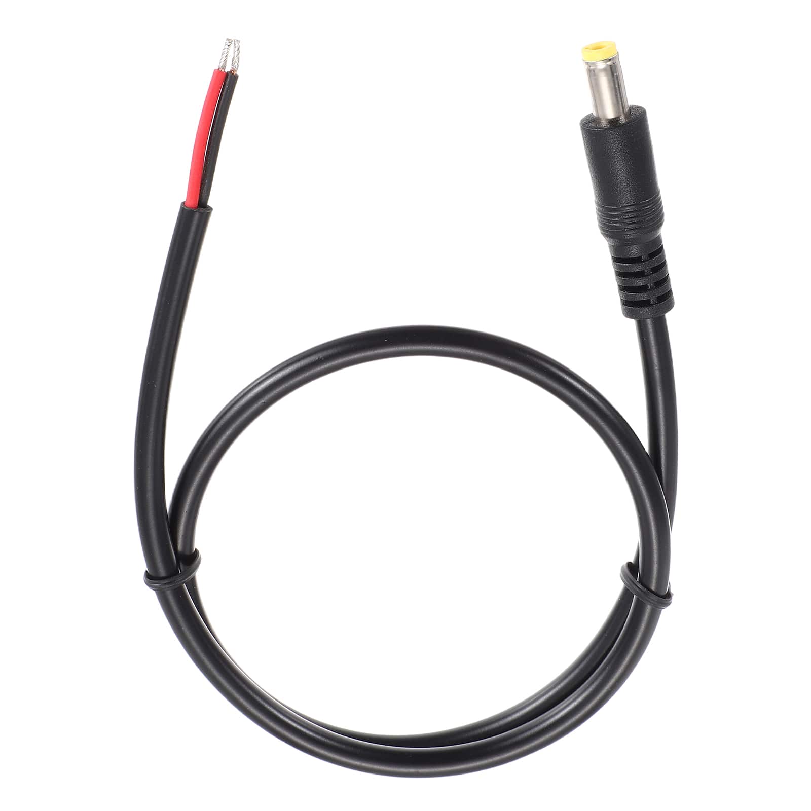 Unique Bargains - DC Power Pigtails Cable, 5.5x2.5mm Male to Bare Wire, for PC, Laptop, Toys, Cellphone, Electronic Device - Black