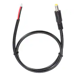 Unique Bargains - DC Power Pigtails Cable, 5.5x2.5mm Male to Bare Wire, for PC, Laptop, Toys, Cellphone, Electronic Device - Black