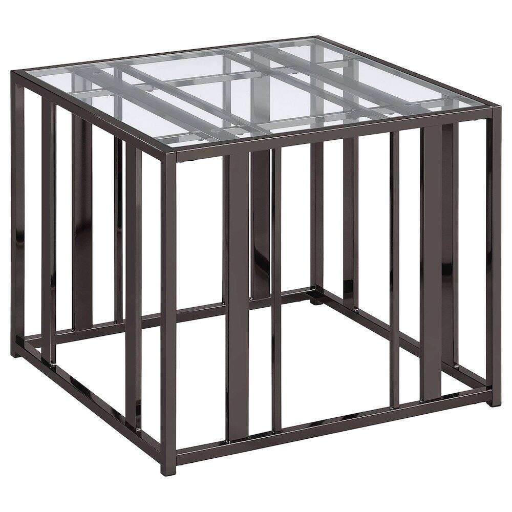 Alt View 3. Coaster Co. of America - Adri 3-piece Coffee and End Table Set Black Nickel - Black.