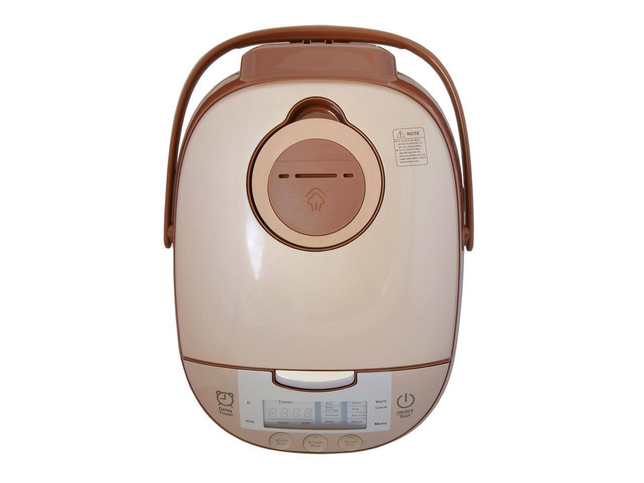 A NOTE  
Delay Timer  
h  
min  
Warm  
Cancel  
ON/OFF  
Start  
Menu  
White Rice  
Brown Rice  
Quick Rice