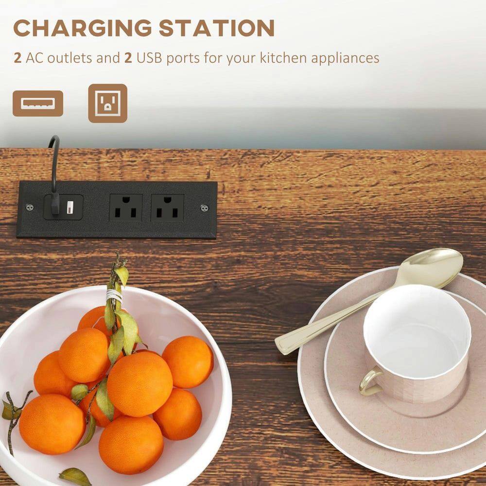 CHARGING STATION  
2 AC outlets and 2 USB ports for your kitchen appliances