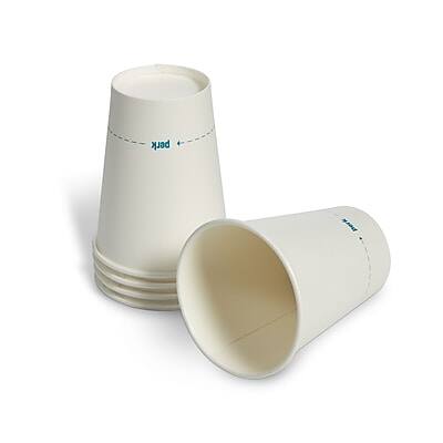 Alt View 3. Perk - Paper Hot Cups, 12 oz., 50/Pack - White.