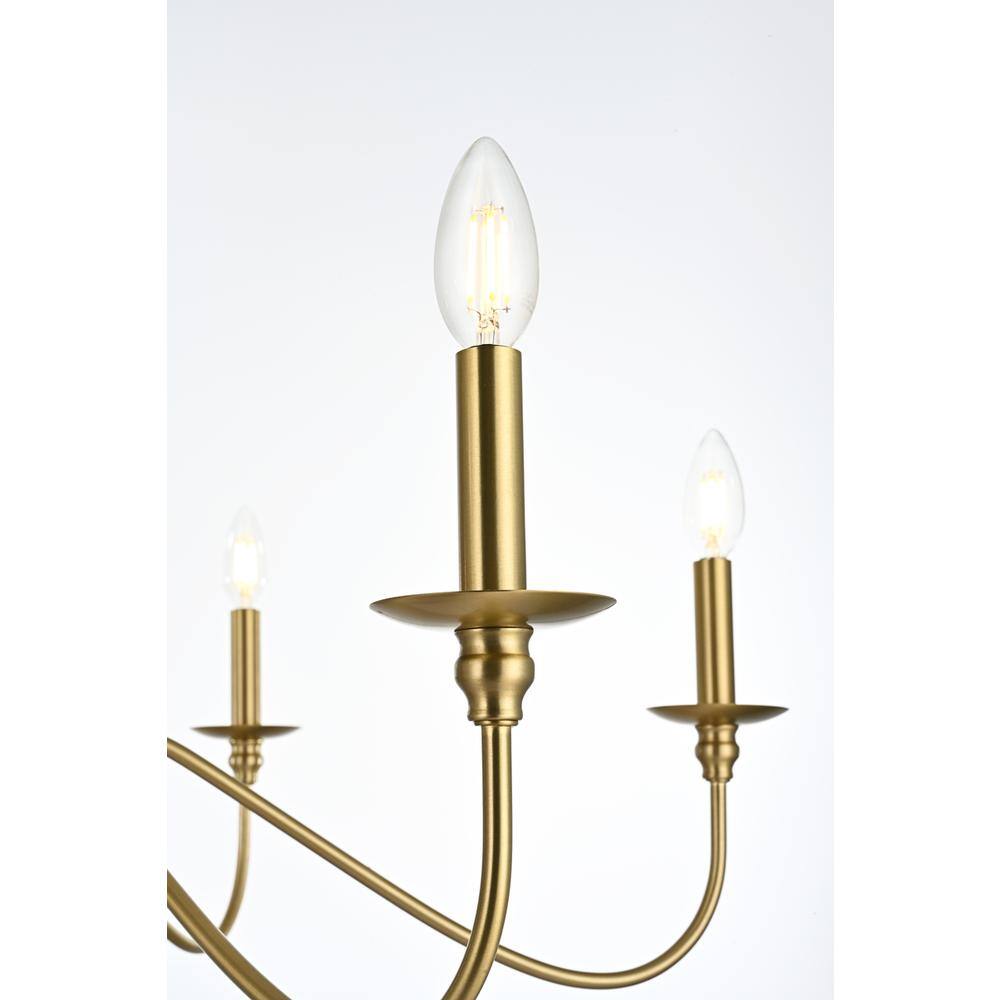 Alt View 4. Living District - Rohan 36 inch chandelier in Satin Gold - Satin Gold.