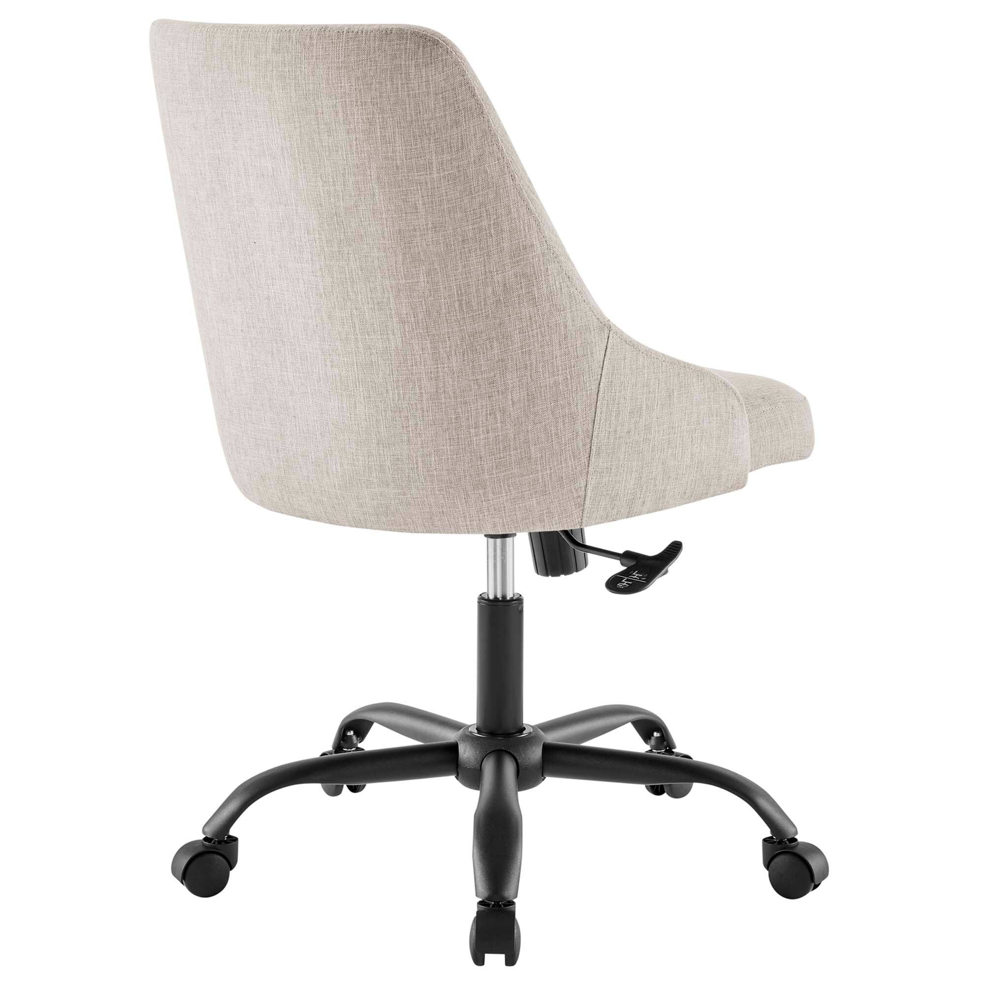 Alt View 2. Modway - Designate Swivel Upholstered Office Chair by Modway - Black Beige.