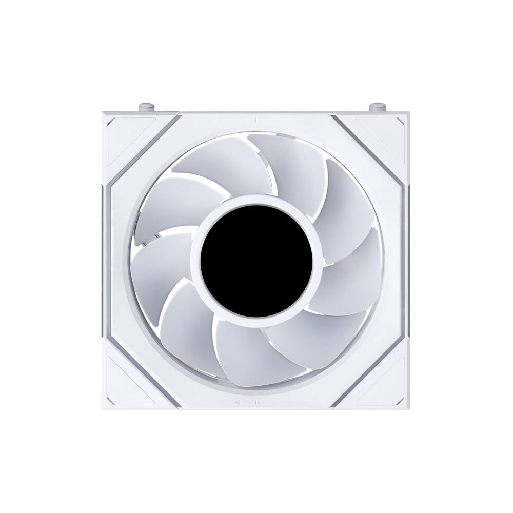 Back. Lian Li - UNI FAN SL Infinity LCD Flex 120mm Reverse Blade ARGB Fan, Single Pack, Controller Not Included (12RSLIND1F1W) - White.