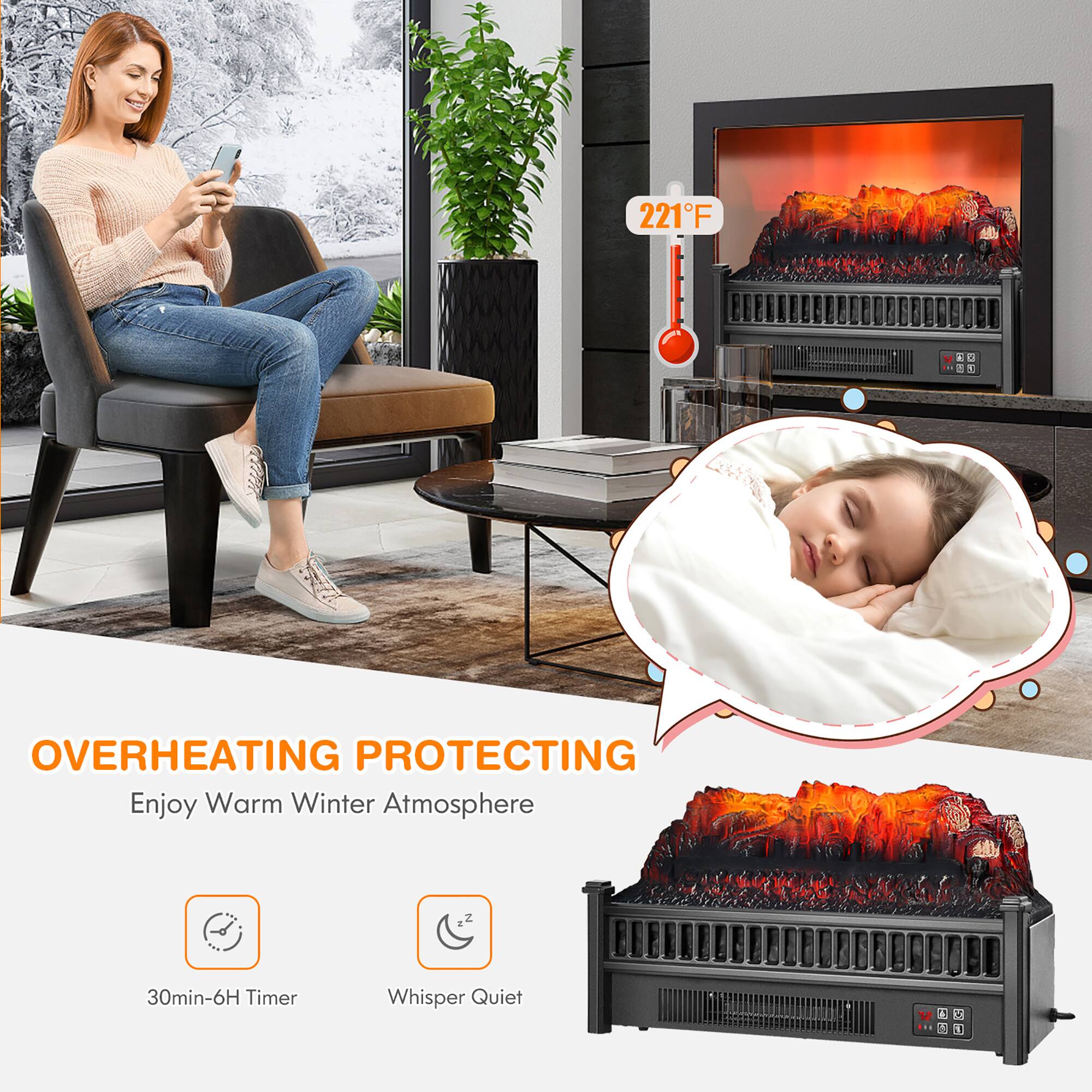 OVERHEATING PROTECTING
Enjoy Warm Winter Atmosphere
221°F
30min-6H Timer
Whisper Quiet
