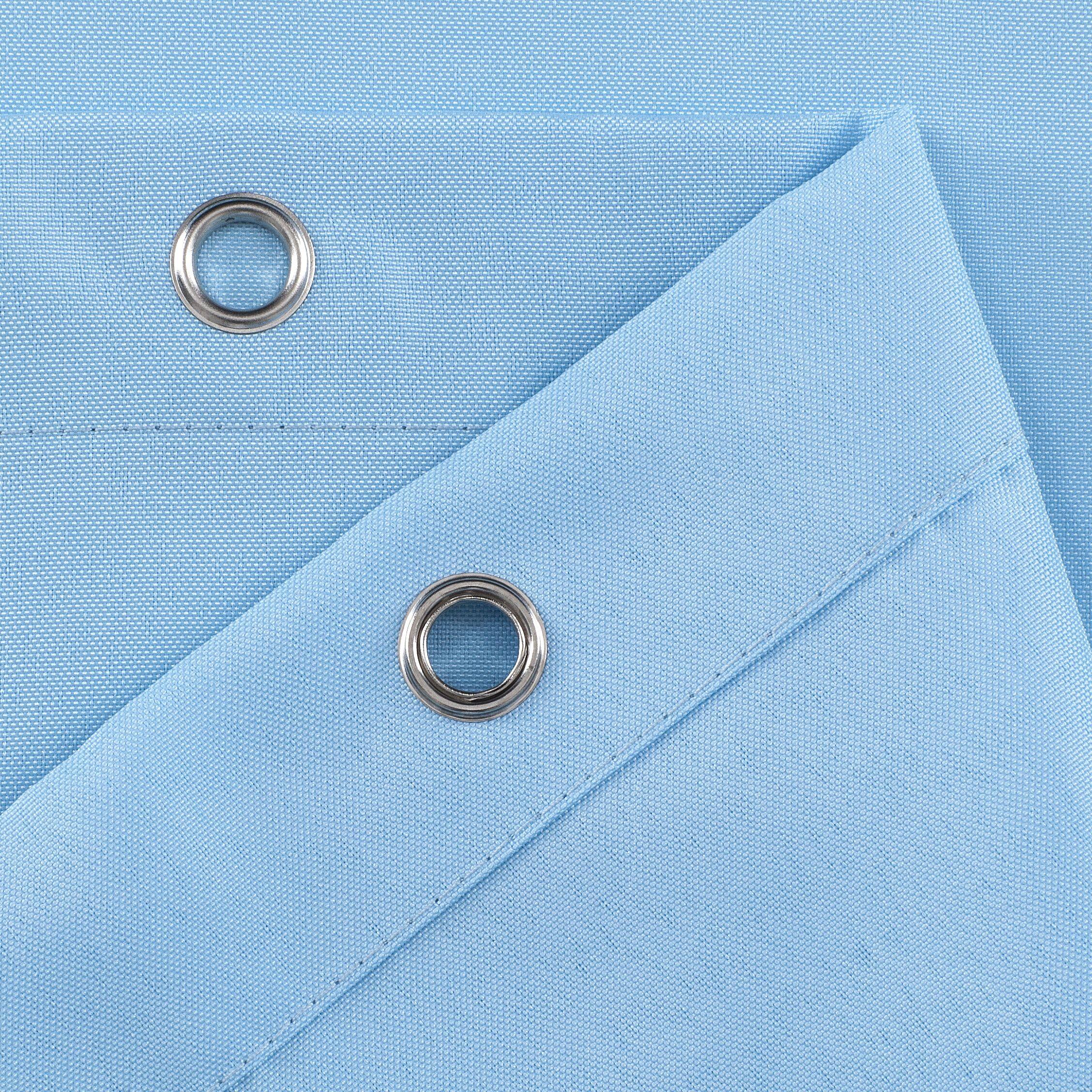 Angle. Kate Aurora - Kate Aurora Living Hotel Collection Mold & Mildew Resistant Fabric Shower Curtain - Baby Blue - Baby Blue.