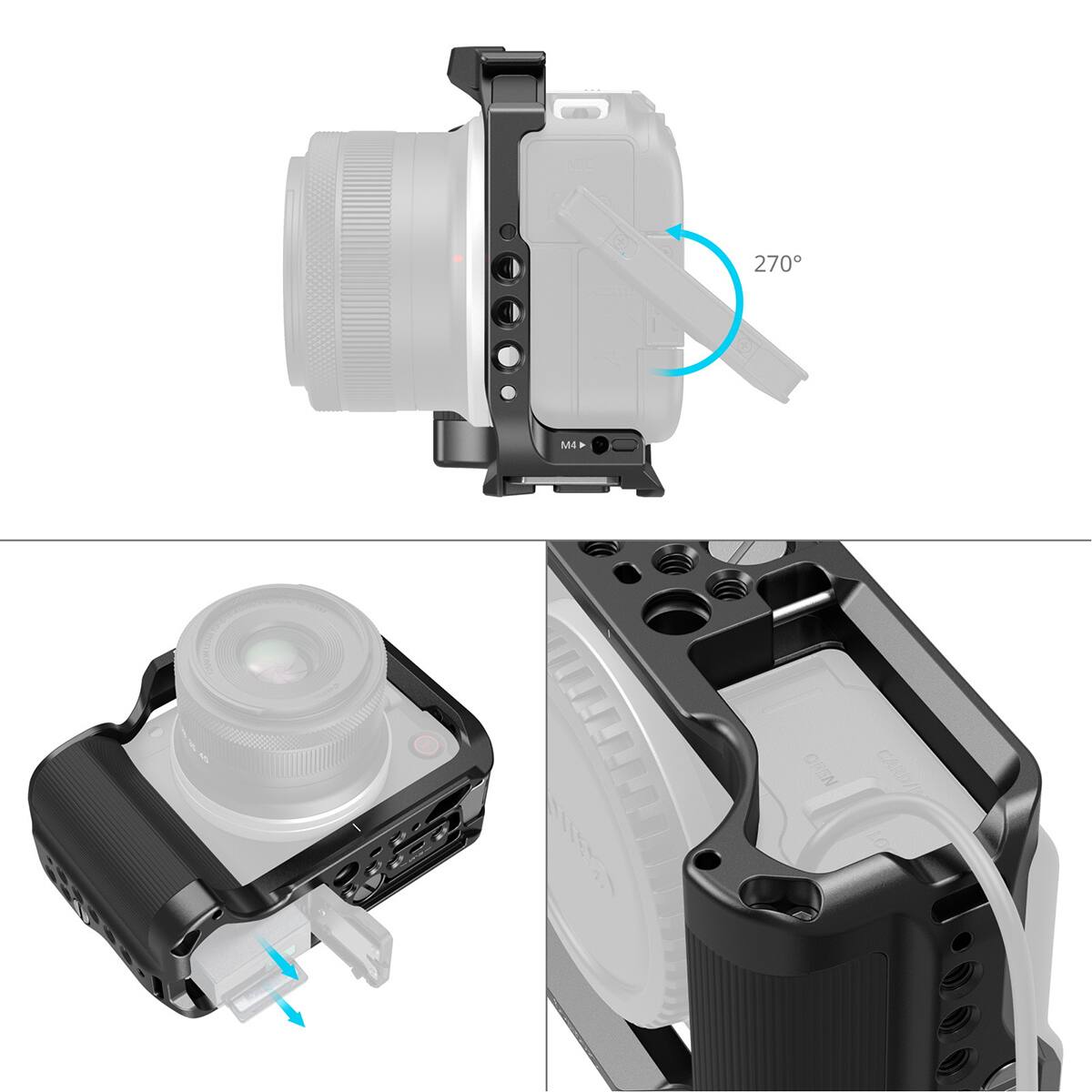Alt View 3. Smallrig - SmallRig Full Camera Cage for Canon EOS R50 V, Black.