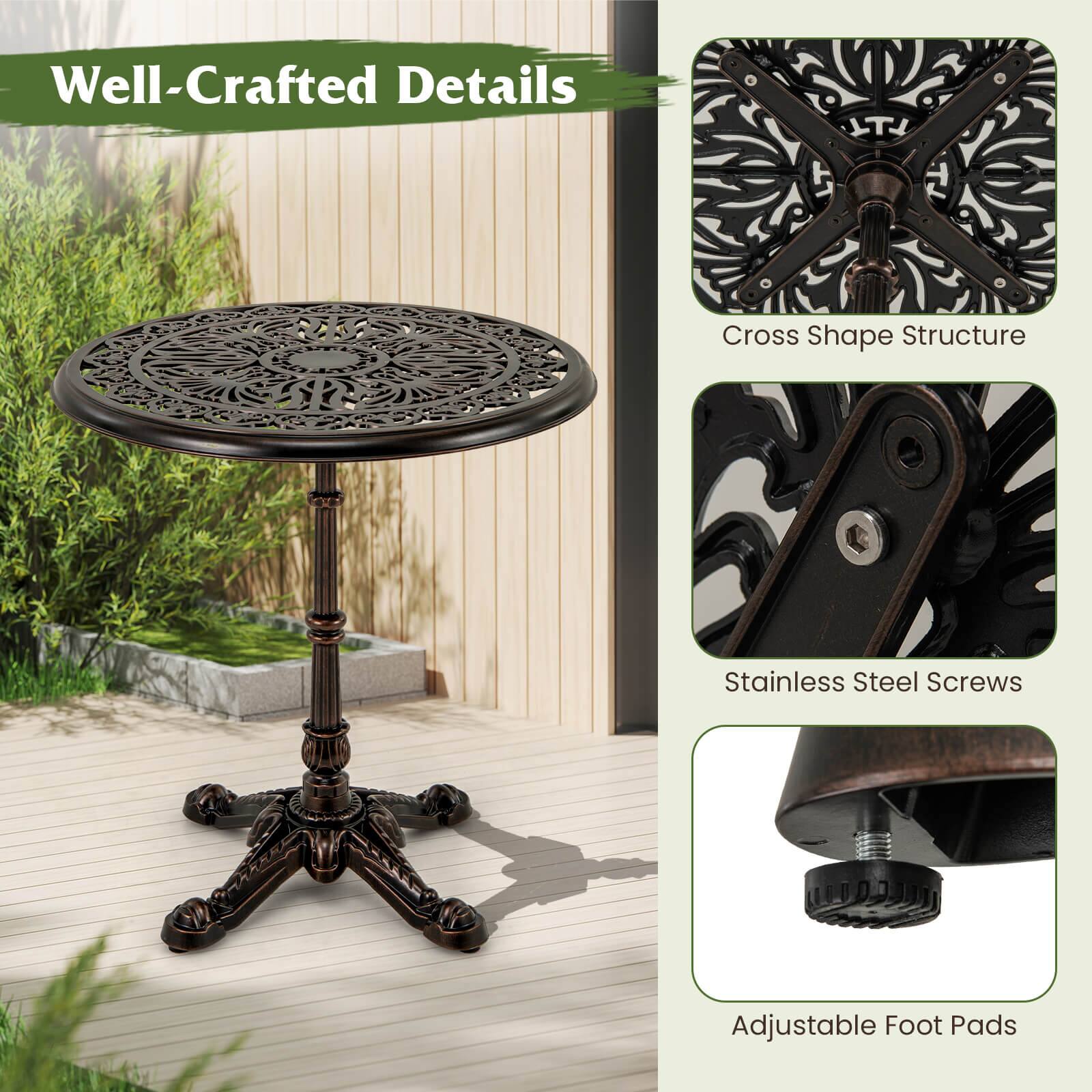 Well-Crafted Details

- Cross Shape Structure
- Stainless Steel Screws
- Adjustable Foot Pads