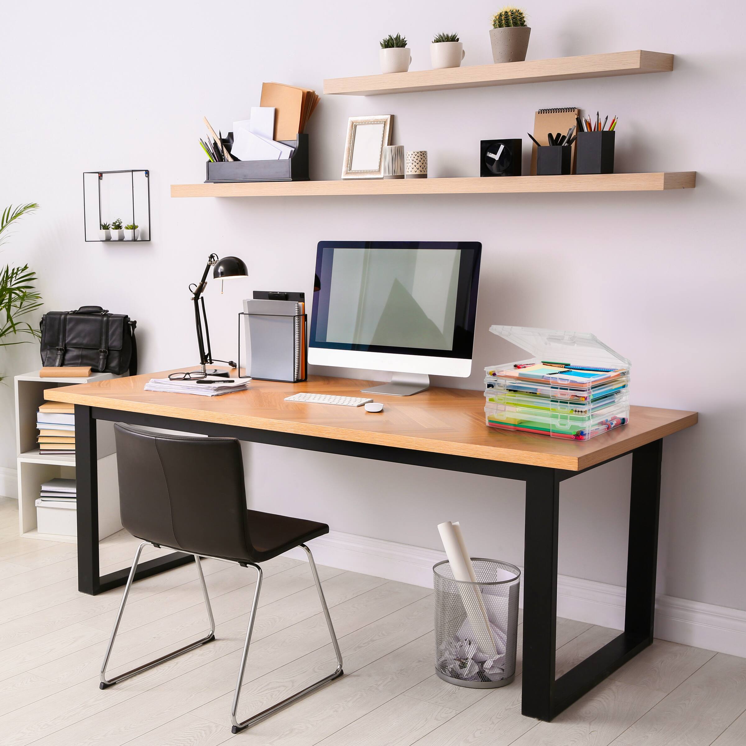 Alt View 3. Sorbus - Sorbus Art Supplies Storage Containers, Clear Stackable Storage Box with Snap-Tight Closure, Made in the USA - Clear.