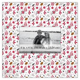 Fan Creations - Utah Utes 10'' x 10'' Floral Pattern Frame - Multicolor