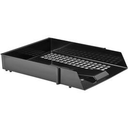 Deflecto - AntiMicrobial Industrial Front Load Tray 2.40" Height x 10.83" Width x 13.78" Depth - Black