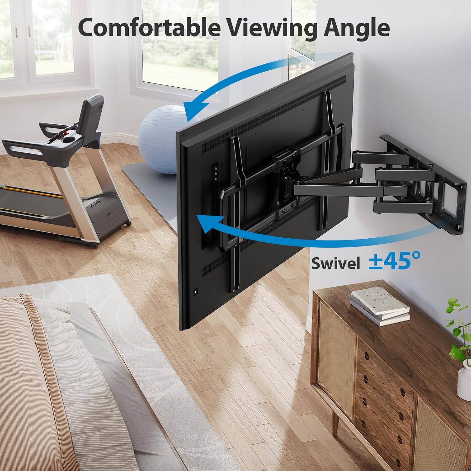 Comfortable Viewing Angle  
Swivel ±45°