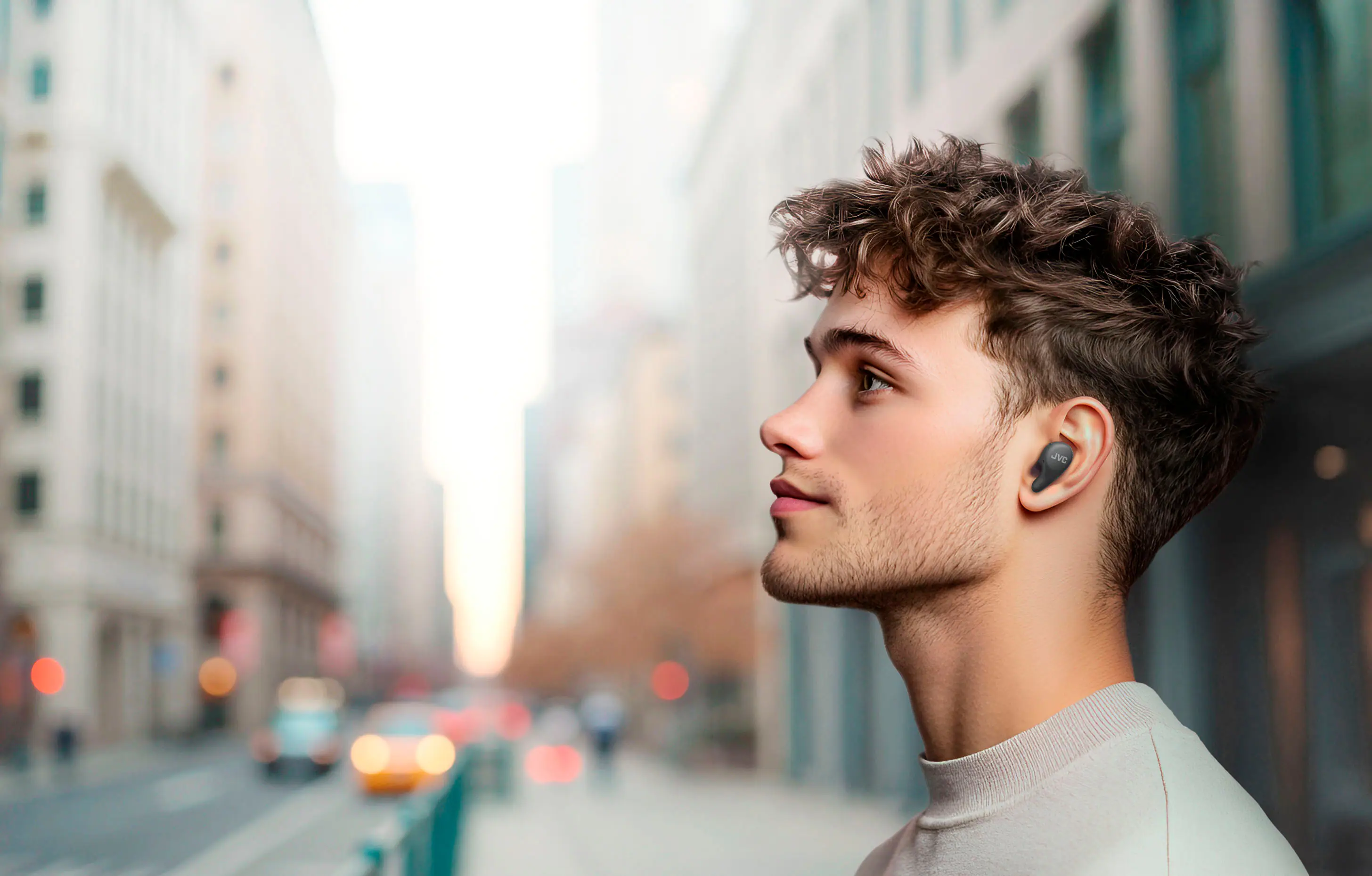 Alt View 3. JVC - Noise Cancelling True Wireless HAA23TB - Black.