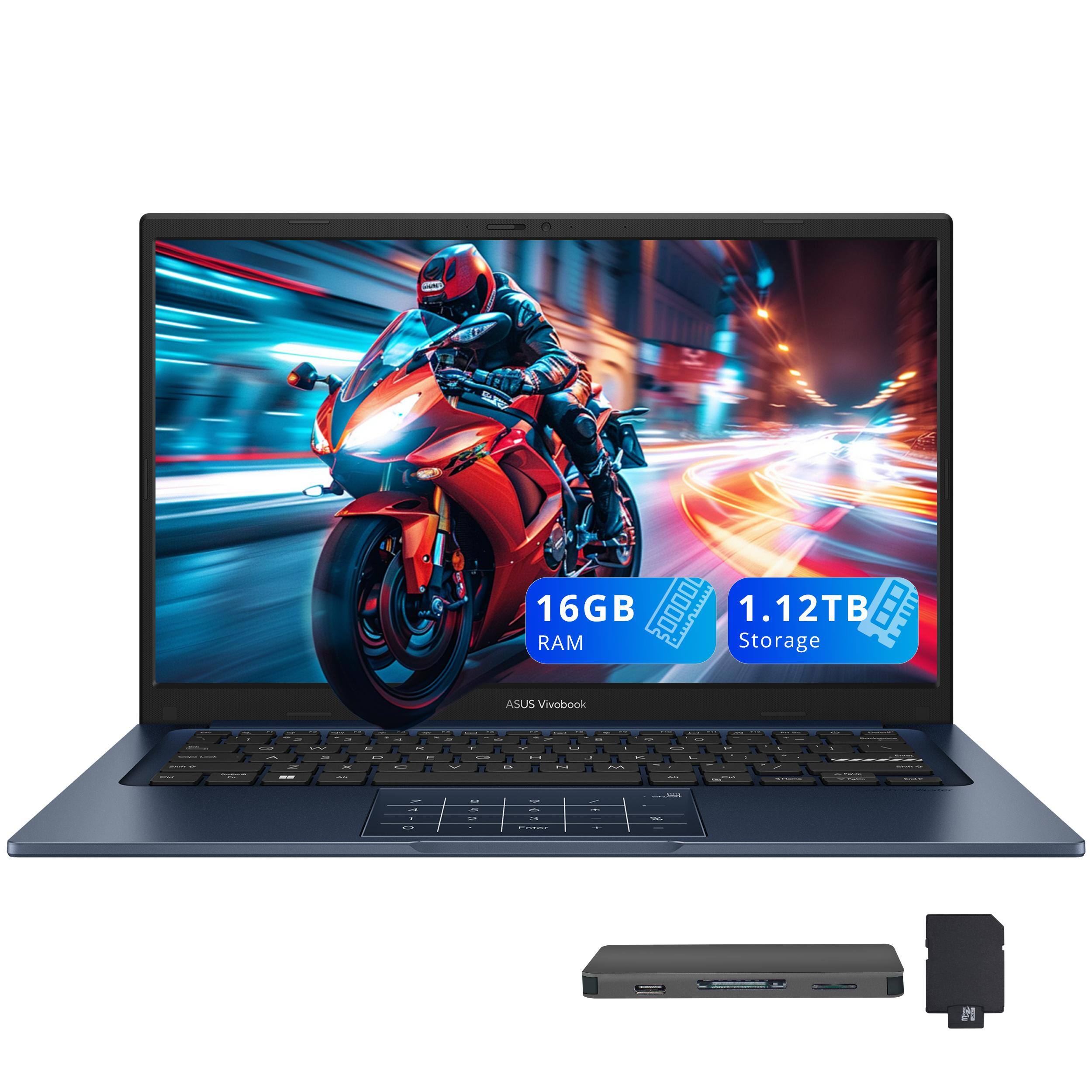 ASUS - Vivobook 14" FHD Business Laptop,Intel i5-1334U,40GB RAM,2TB SSD+288GB Docking Station Set,Intel UHD Graphics,Win 11 - Quiet Blue