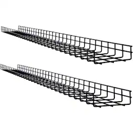 Tripp Lite - Wire Mesh Cable Tray Management Organization, Ideal for Industrial & Data Centers, 2 Pack, 6 inches x 2 - Black