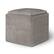 Angle. Simpli Home - Rockwood Cube Storage Ottoman with Tray - Distressed Grey Taupe.