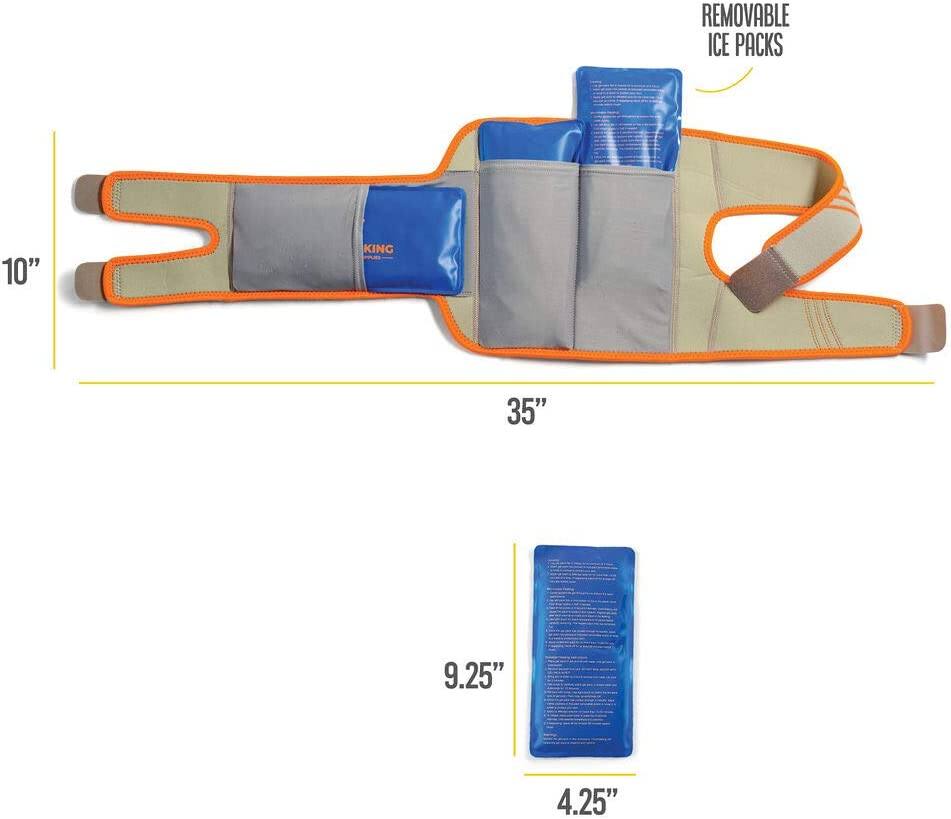 REMOVABLE ICE PACKS

10" KING

35"

9.25"

4.25"