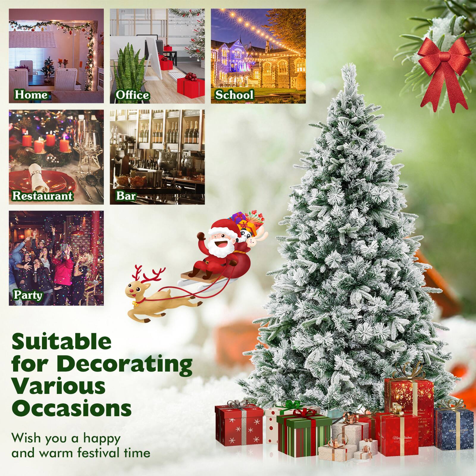 Home  
Office  
School  
Restaurant  
Bar  
Party  

Suitable for Decorating Various Occasions  

Wish you a happy and warm festival time