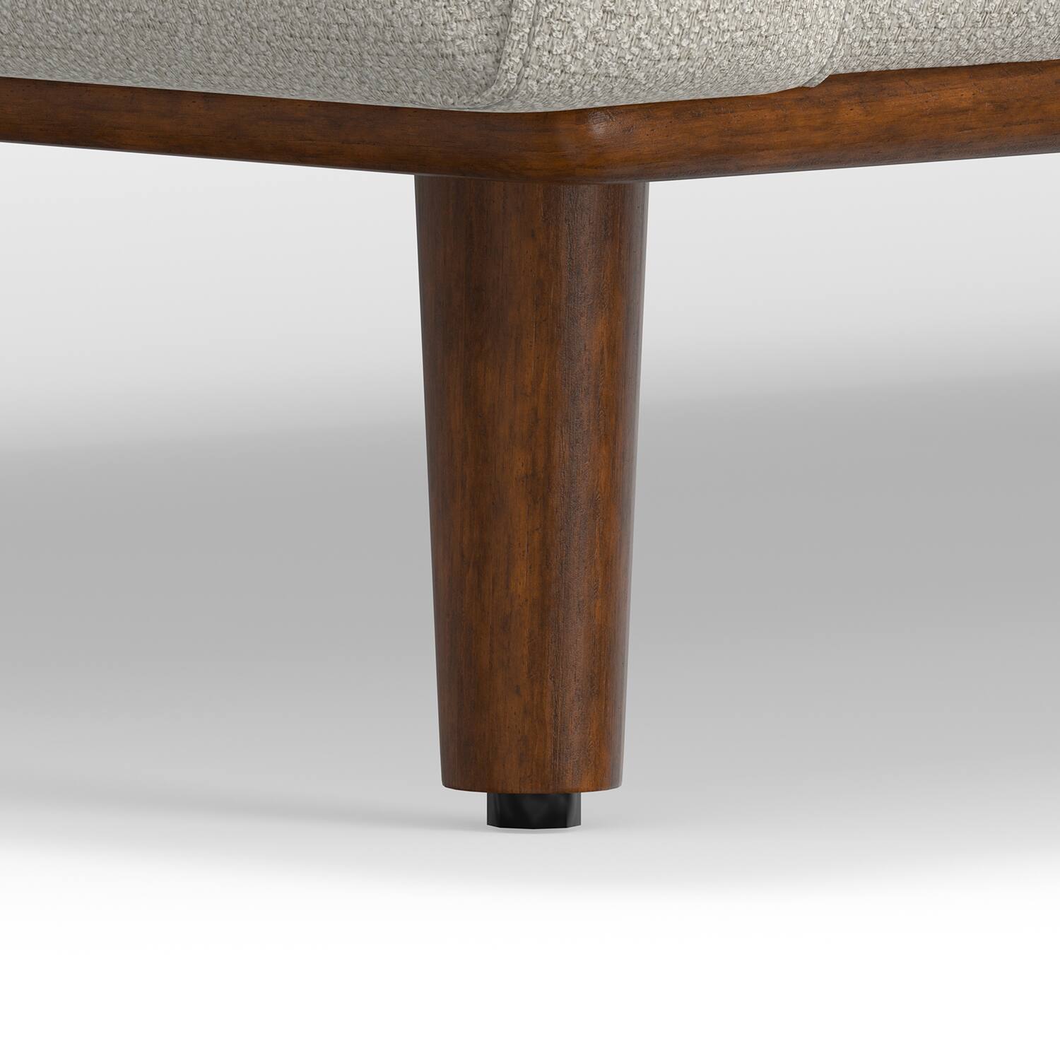 Alt View 4. Simpli Home - Morrison 72 inch Wide Mid-Century Modern Loveseat Sofa in Cream White Woven-Blend Fabric - Cream White.