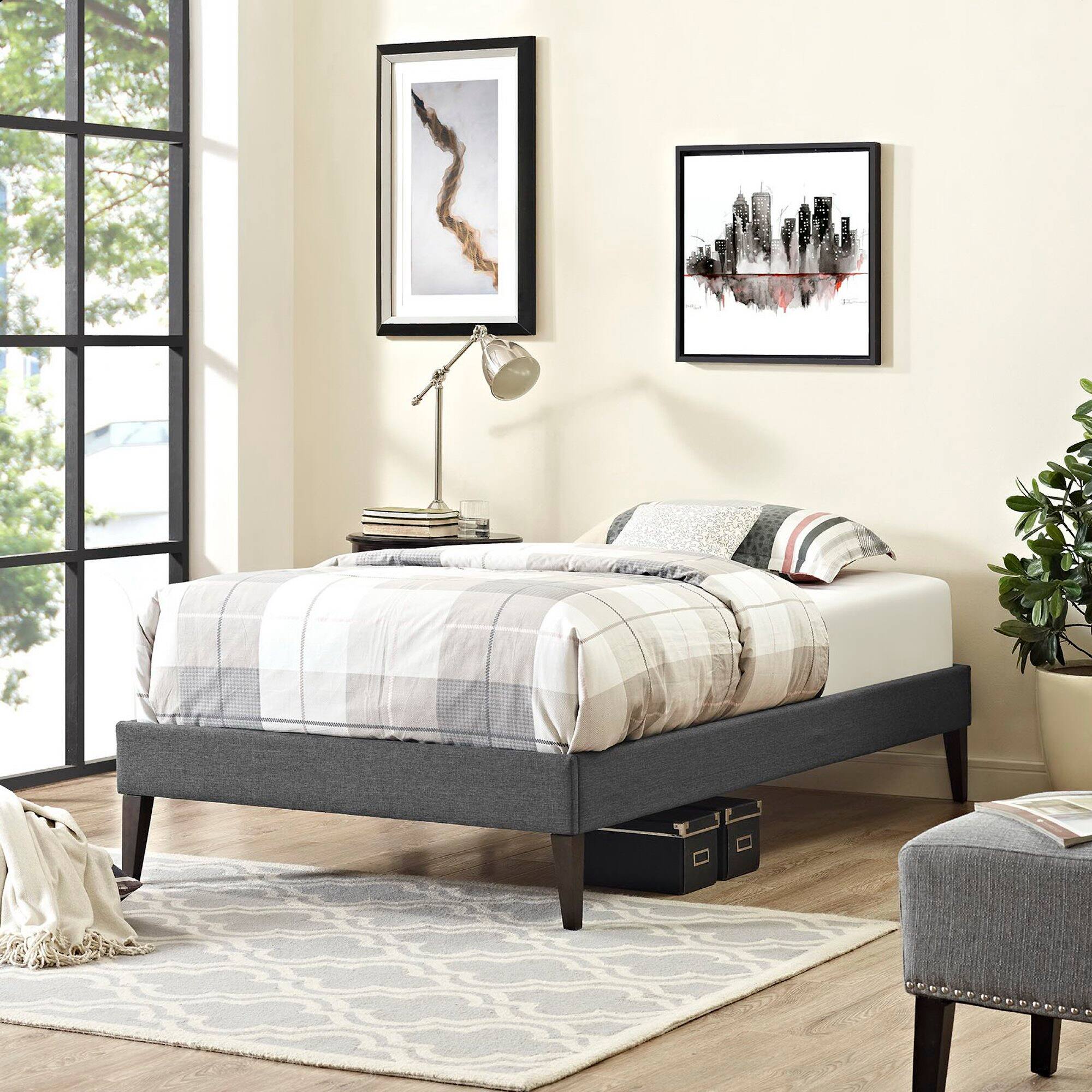 Alt View 2. Modway - Alina Platform Full Bed Frame - White.